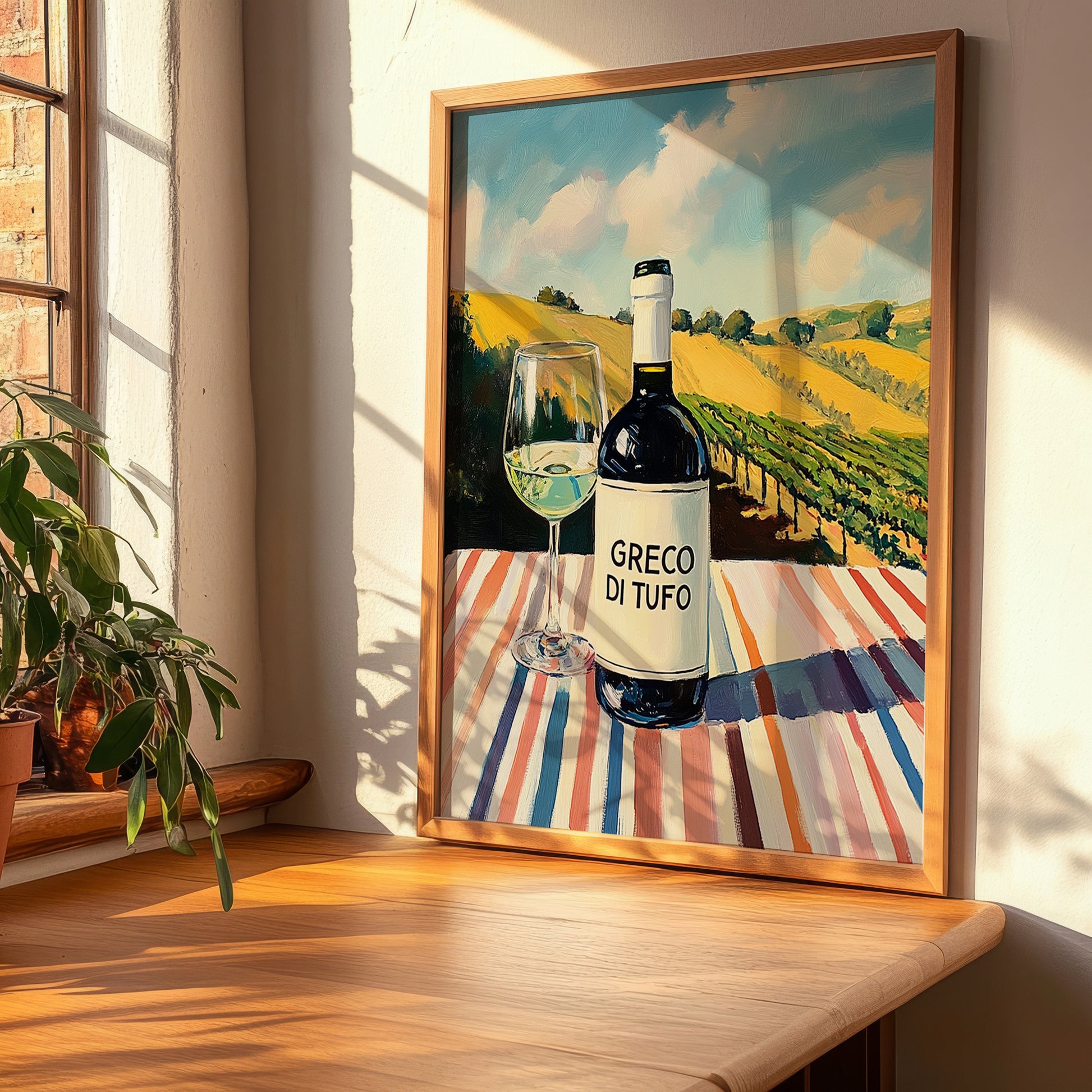 Greco di Tufo – Italian White Wine, Wine Bar Poster, clean layout with no caption