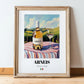 Arneis – Italian White Wine, Wine Bar Wall Art, in wooden frame leaning on the floor