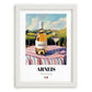 Arneis – Italian White Wine, Wine Bar Wall Art, placed in minimal white frame
